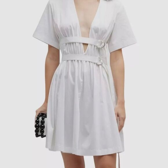 ALTUZARRA Malik Plunging D-Ring Mini Dress size 42/us size 10 - Picture 4 of 13